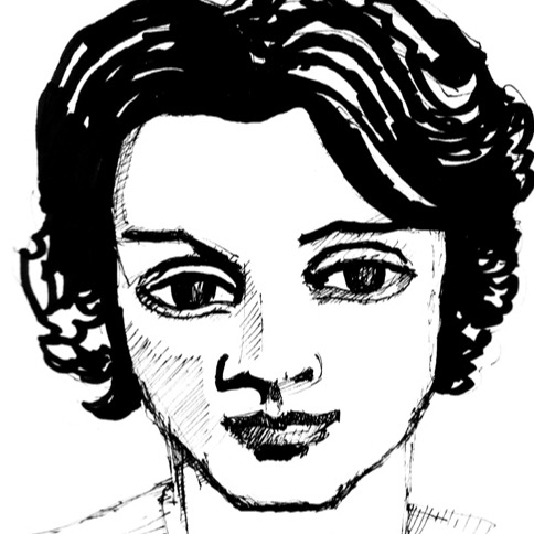 Digitale Bearbeitung eines gezeichneten Portraits