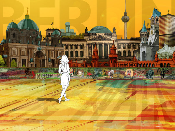 "Berlin Skyline" (Print) 400 x 300 mm